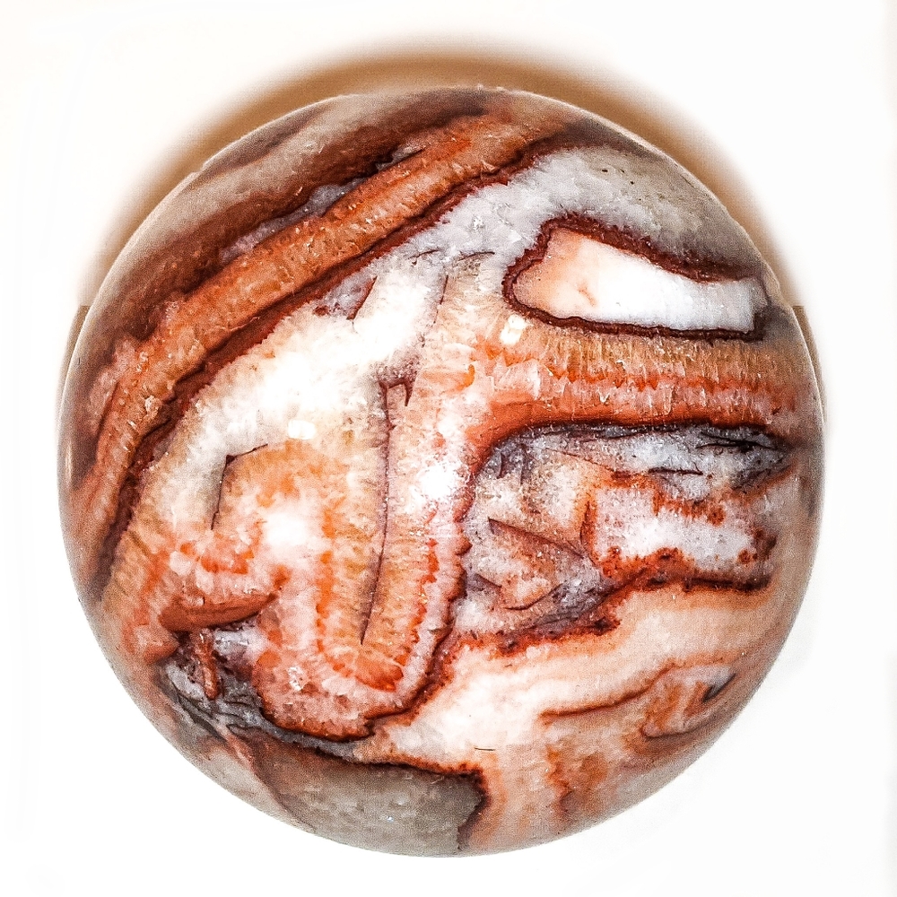 7cm Rhodochrosite Crystal Pork Stone Gemstone Sphere Over 300g! - Picture 6 of 8